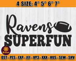 Ravens Embroidery, NFL Ravens Embroidery, NFL Machine Embroidery Digital, 4 sizes Machine Emb Files-05-Cooperstein