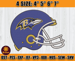Ravens Embroidery, NFL Ravens Embroidery, NFL Machine Embroidery Digital, 4 sizes Machine Emb Files -14-Cooperstein