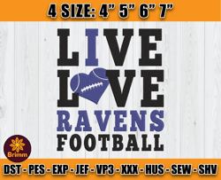 Ravens Embroidery, NFL Ravens Embroidery, NFL Machine Embroidery Digital, 4 sizes Machine Emb Files -16-Cooperstein