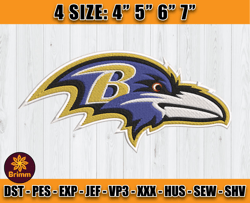 Ravens Embroidery, NFL Ravens Embroidery, NFL Machine Embroidery Digital, 4 sizes Machine Emb Files -21-Cooperstein