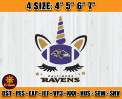 Ravens Embroidery, Unicorn Embroidery, NFL Machine Embroidery Digital, 4 sizes Machine Emb Files -23-Cooperstein