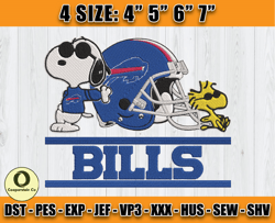 Buffalo Bills Embroidery, Snoopy Embroidery, NFL Machine Embroidery Digital, 4 sizes Machine Emb Files-01-Cooperstein