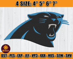 Panthers Embroidery, NFL Panthers Embroidery, NFL Machine Embroidery Digital, 4 sizes Machine Emb Files - 02 Cooperstein