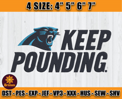 Panthers Embroidery, NFL Panthers Panthers E, NFL Machine Embroidery Digital, 4 sizes Machine Emb Files - 02 Cooperstein