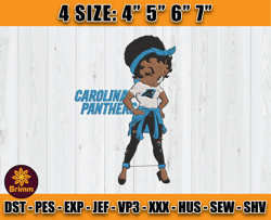 Panthers Embroidery, Betty Boop Embroidery, NFL Machine Embroidery Digital, 4 sizes Machine Emb Files -25 Cooperstein