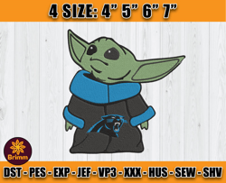 Panthers Embroidery, Baby Yoda Embroidery, NFL Machine Embroidery Digital, 4 sizes Machine Emb Files -28 Cooperstein