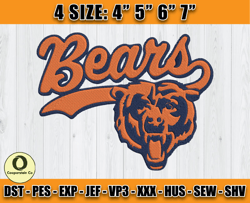 Chicago Bears Embroidery, NFL Bears Embroidery, NFL Machine Embroidery Digital, 4 sizes Machine Emb Files - 19 Cooperste