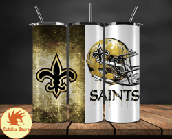 New Orleans Saints Tumbler Wrap, NFL Logo Tumbler Png, NFL Design Png-11