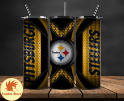 Pittsburgh Steelers Tumbler Wrap, NFL Logo Tumbler Png, NFL Design Png-89