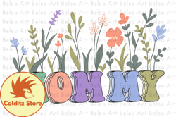 Mommy Mama with Flower Retro SublimationDesign 05