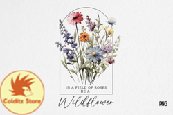 Vintage Wildflower Quote Sublimation Design 19
