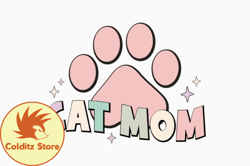 Cat Mom Retro Cat Mom Quote SVG Design 381