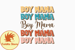 Retro Boy Mom SVG Mothers Day Design 415