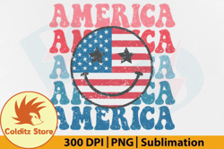America, 4th of July PNG, Smiley Face Design 31