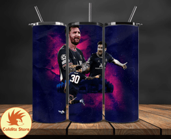 Lionel  Messi Tumbler Wrap ,Messi Skinny Tumbler Wrap PNG, Design by Colditz Store 46