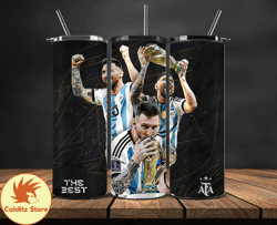 Lionel  Messi Tumbler Wrap ,Messi Skinny Tumbler Wrap PNG, Design by Colditz Store 44