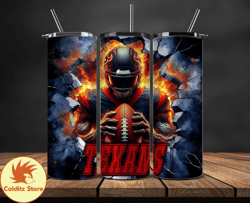 Houston Texans Tumbler Wrap, Crack Hole Design, Logo NFL Football, Sports Tumbler Png, Tumbler Design by ColditzStore 30