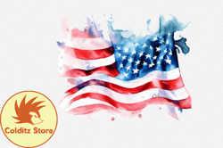 PNG Watercolor 4th of July Clipart Design 10