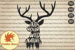 Vintage Deer Enjoy Your Wild Nature Design 122