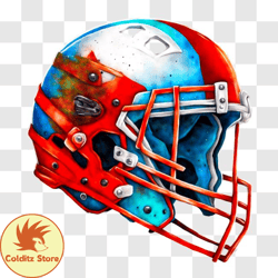 Well Worn American Football Helmet with Team Logo PNG Design 300