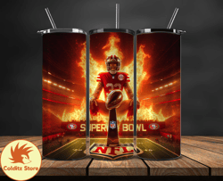 San Francisco 49ers Super Bowl Tumbler Png, Super Bowl 2024 Tumbler Wrap 46