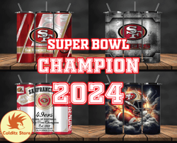 San Francisco 49ers Super Bowl Tumbler Png, Super Bowl 2024 Tumbler Wrap 02