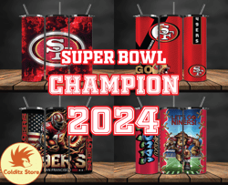 San Francisco 49ers Super Bowl Tumbler Png, Super Bowl 2024 Tumbler Wrap 06