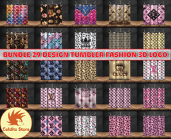 Bundle 29 Design Tumbler Fashion 3D Logo Fashion Patterns, Logo Fashion Tumbler -30 by Colditz