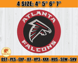 Atlanta Falcons Embroidery, NFL Falcons Embroidery, NFL Machine Embroidery Digital, 4 sizes Machine Emb Files -14-Coldit