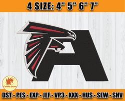Atlanta Falcons Embroidery, NFL Falcons Embroidery, NFL Machine Embroidery Digital, 4 sizes Machine Emb Files-20-Colditz