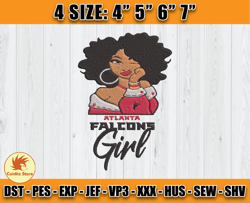 Atlanta Falcons Embroidery, NFL Girls Embroidery, NFL Machine Embroidery Digital, 4 sizes Machine Emb Files -21-Colditz