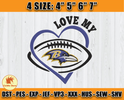 Ravens Embroidery, NFL Ravens Embroidery, NFL Machine Embroidery Digital, 4 sizes Machine Emb Files-06-Colditz