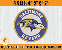Ravens Embroidery, NFL Ravens Embroidery, NFL Machine Embroidery Digital, 4 sizes Machine Emb Files -11-Colditz