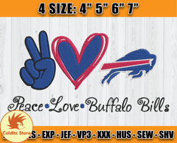 Buffalo Bills Embroidery, NFL Buffalo Bills Embroidery, NFL Machine Embroidery Digital, 4 sizes Machine Emb Files - 05-C