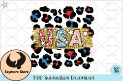 USA Leopard Sublimation, 4th of July PNG Design 49