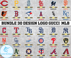 Bundle 30 design logo Gucci MLB, MLB Logo, MLB Logo Team, MLB Png, MLB SVG, MLB Design 06