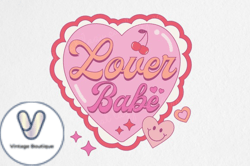 Retro Valentines Sublimation Lover Babe Design 08
