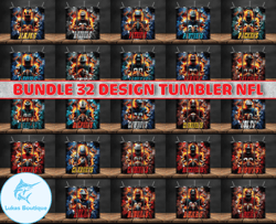 Bundle 32 Design NFL Teams, NFL Logo, Tumbler Design, Design Bundle Football, NFL Tumbler Design, Design by Lukas Boutiq