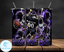 Baltimore Ravens Tumbler Wrap Glow, NFL Logo Tumbler Png, NFL Design Png, Design by Lukas Boutique Store-03