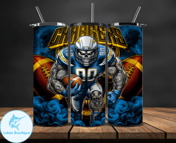 Los Angeles Chargers Tumbler Wrap, Football Wraps, Logo Football PNG, Logo NFL PNG, All Football Team PNG, Design by Luk