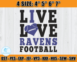 Ravens Embroidery, NFL Ravens Embroidery, NFL Machine Embroidery Digital, 4 sizes Machine Emb Files -16-Lukas