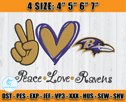 Ravens Embroidery, NFL Ravens Embroidery, NFL Machine Embroidery Digital, 4 sizes Machine Emb Files -18-Lukas