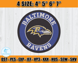 Ravens Embroidery, NFL Ravens Embroidery, NFL Machine Embroidery Digital, 4 sizes Machine Emb Files -25-Lukas