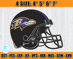 Ravens Embroidery, NFL Ravens Embroidery, NFL Machine Embroidery Digital, 4 sizes Machine Emb Files -27-Lukas