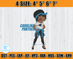 Panthers Embroidery, Betty Boop Embroidery, NFL Machine Embroidery Digital, 4 sizes Machine Emb Files -25 Lukas