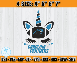 Panthers Embroidery, Unicorn Embroidery, NFL Machine Embroidery Digital, 4 sizes Machine Emb Files -26 Lukas