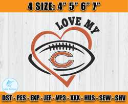 Chicago Bears Embroidery, NFL Bears Embroidery, NFL Machine Embroidery Digital, 4 sizes Machine Emb Files - 08 Lukas
