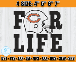 Chicago Bears Embroidery, NFL Bears Embroidery, NFL Machine Embroidery Digital, 4 sizes Machine Emb Files -10 Lukas