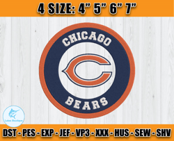 Chicago Bears Embroidery, Snoopy Embroidery, NFL Machine Embroidery Digital, 4 sizes Machine Emb Files -13 Lukas