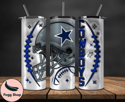 3D Dallas Cowboys Inflated Puffy Tumbler Wraps , Nfl Tumbler Png 44